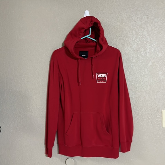 Vans Red pull over hoodie off the wall logo - Picture 4 of 7